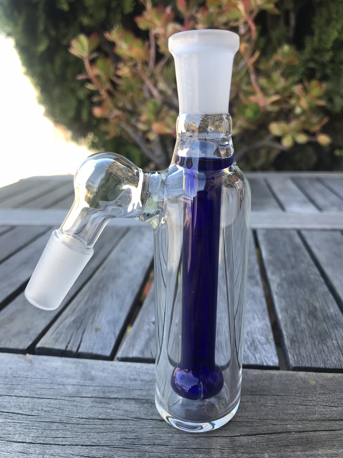 14mm Shower head Ash Catcher 45° Cobalt Blue Color Bubbler Hookah WaterPipe