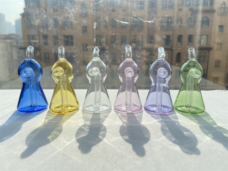 7CM MINI Hookah Water Pipe Smoking Tobacco Mini Glass Bong With Tubes x2 & Bowl