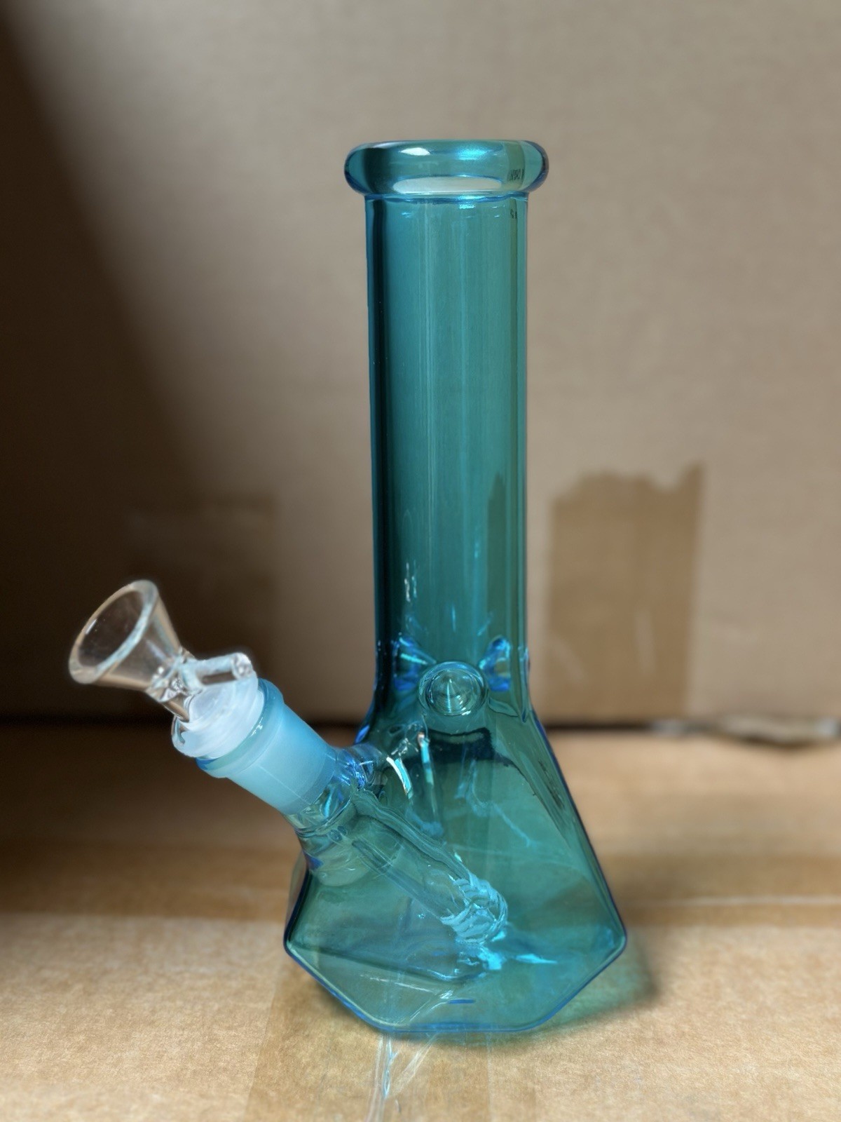 8&Prime; Square Base Thick Glass water pipe Beaker Bong Color