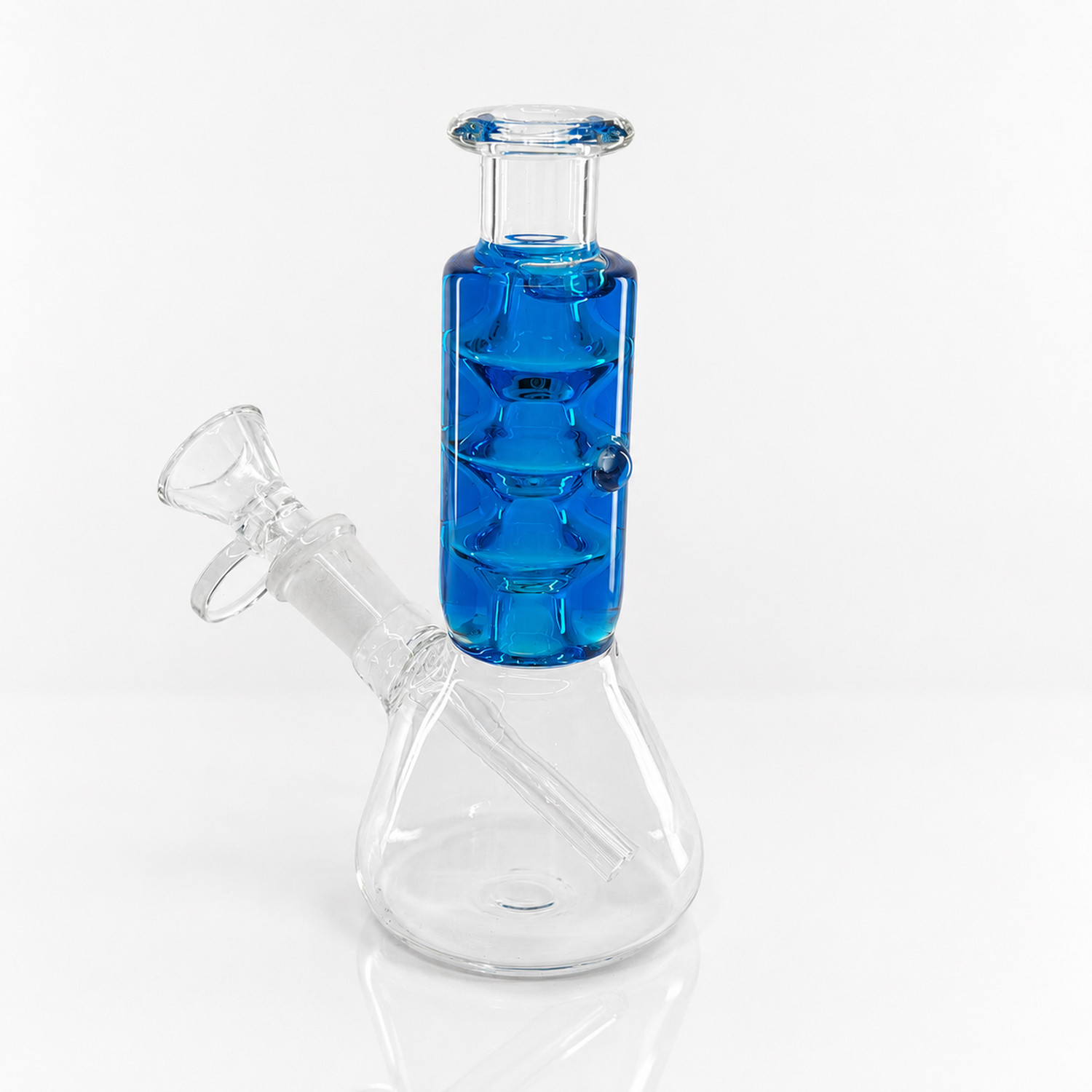 5.5&Prime; Blue Mini Glycerin Freezable Glass Beaker Bong Water Pipe Smoking Hookah