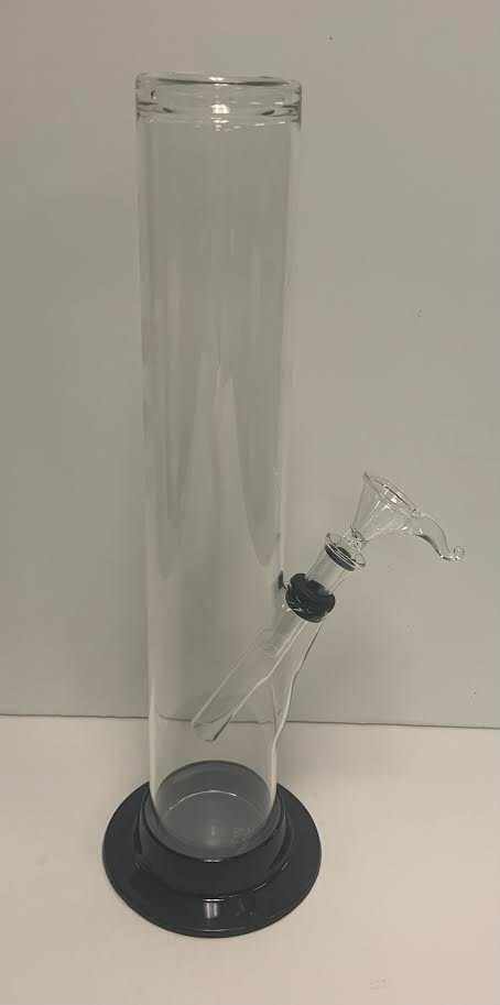 12&Prime; STRAIGHT NORMAL WALL GLASS WATER PIPE GLASS ON GLASS PULL CARB 2&Prime;M