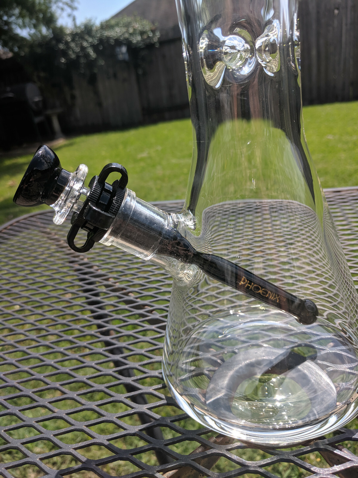 Phoenix Star – 18&Prime; Inch (XL) Glass Beaker Water Pipe Bong – 14mm – Black