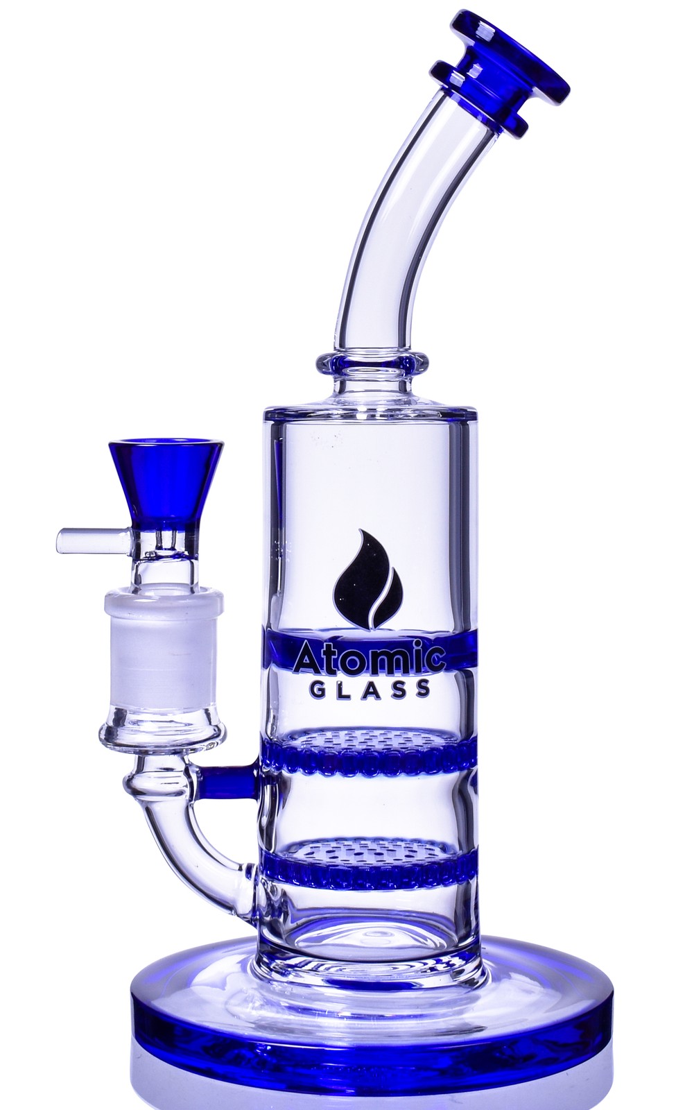 THICK 10&Prime; Double Honeycomb Perc to Turbine Percolator Bong Water Pipe Blue *USA*