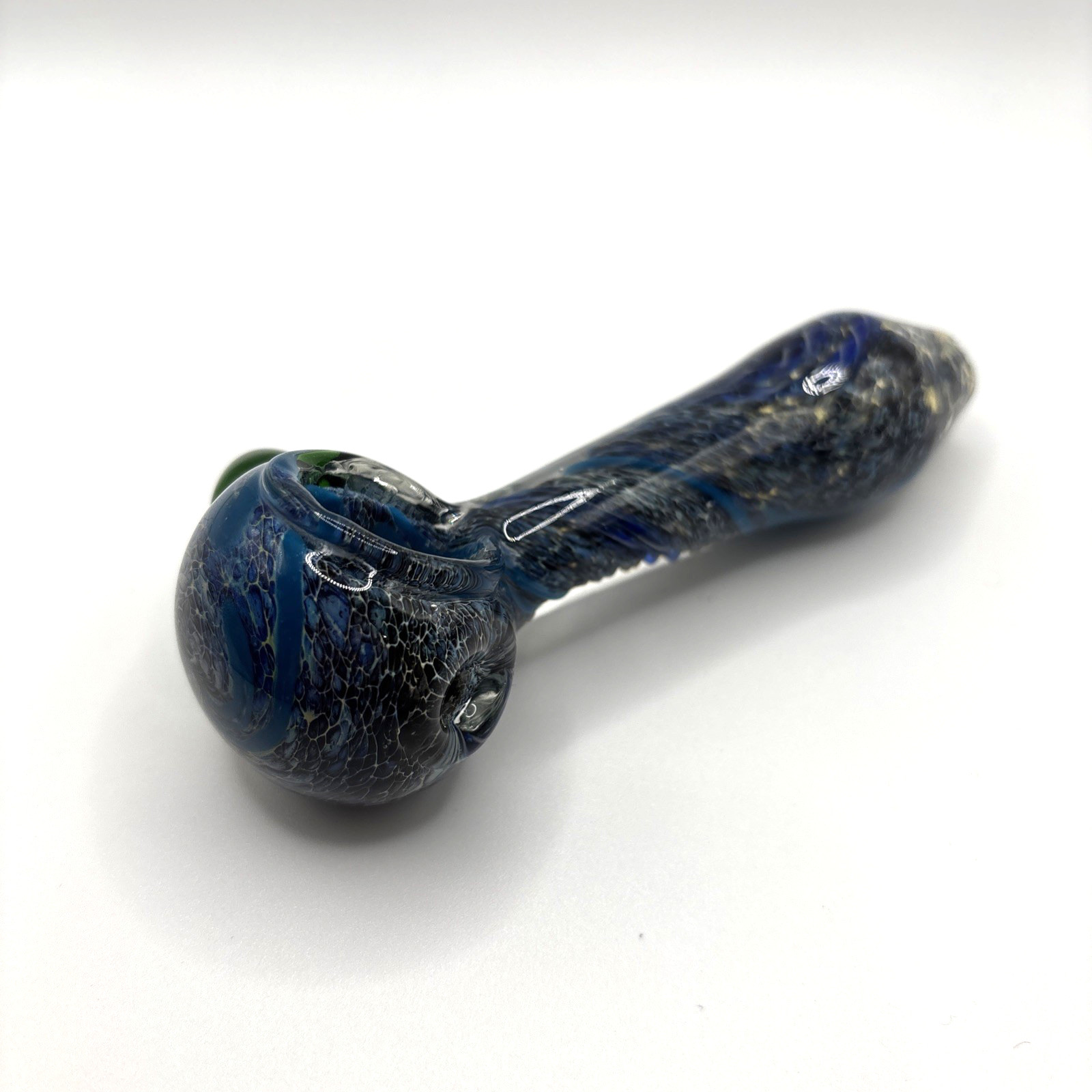 4” Glass Smoking Bowl Hand Pipe Tobacco SALE USA Blue Waves