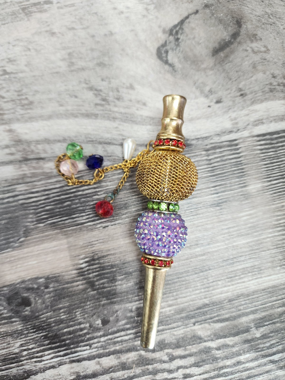 Luxury Hookah Mouthpiece Gold with Rhinestones