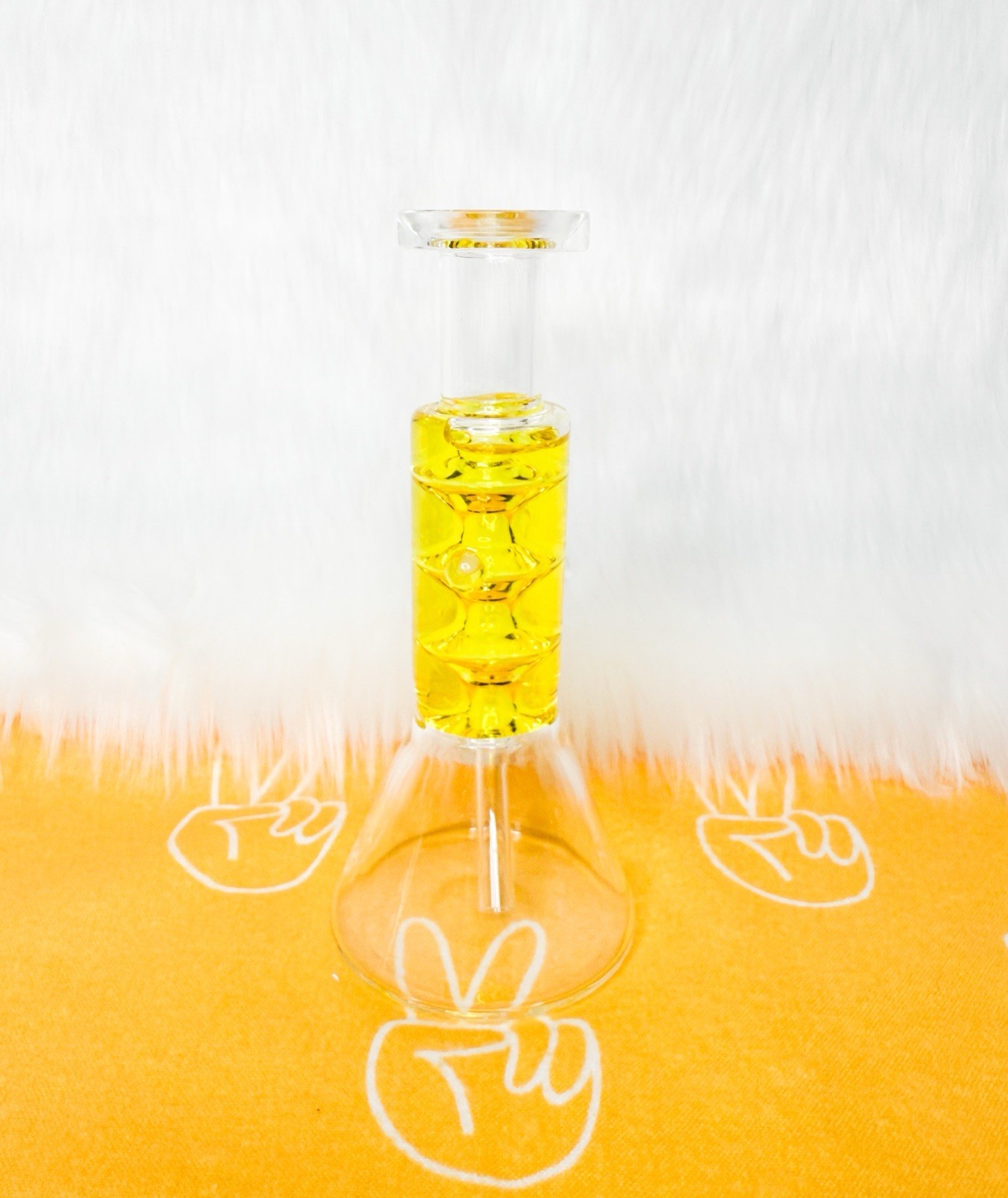 Mini Yellow Glycerin Water Pipe Bong Girly Cute Unique USA 6 Inch Freezable