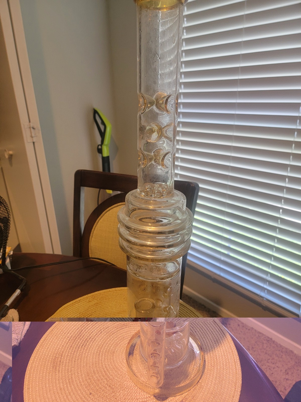 20 Inch Multi Percolator Water Pipe Orange/w 18mm bowl
