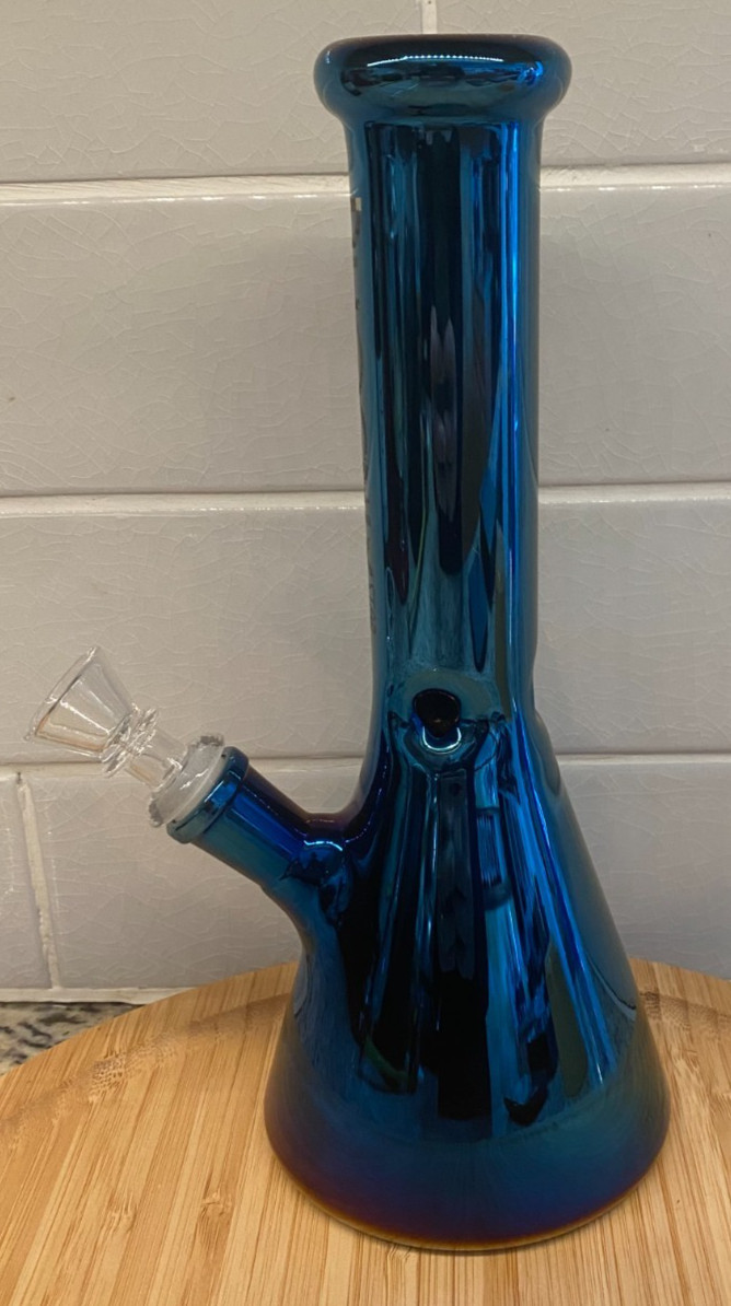 Nice 10&Prime; Phoenix Star 5mm Glass Water Pipe Bong 3.8&Prime; Base 3 Pinch Ice Catcher