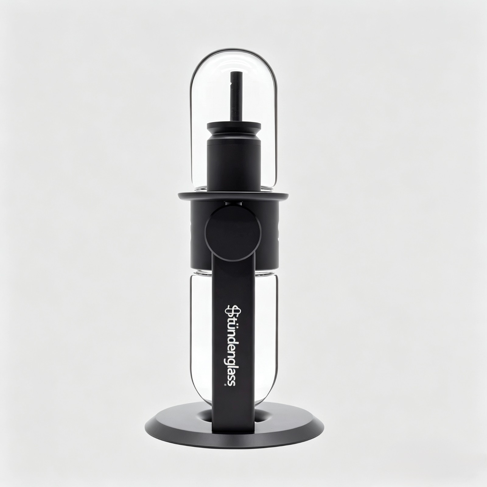 Stundenglass Gravity Hookah Infuser Glass Bong w Carry Case – Black – Full Size