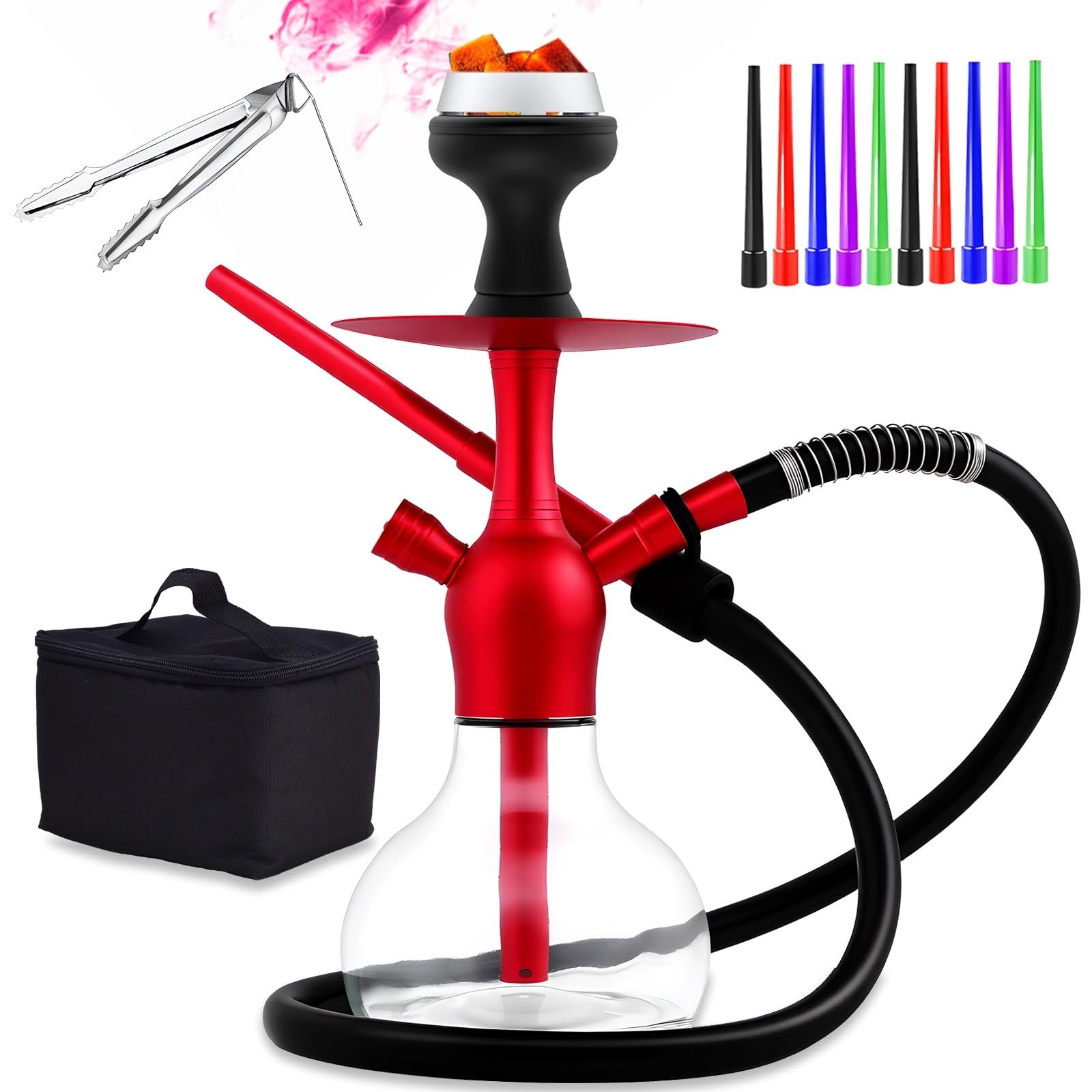 15&Prime; Portable Hookah Set – Premium Shisha Set with Everything Include Protecti…