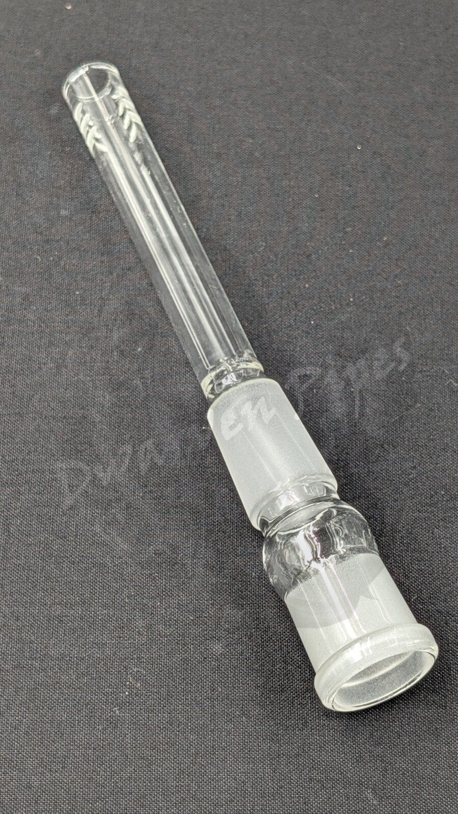 4&Prime; 6 Cut Glass Water Pipe Downstem 18MM Male to 18MM Female Opening