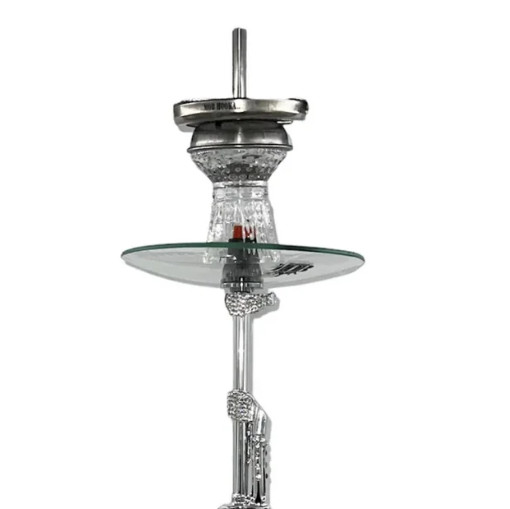 MOB AK-47 Swarovski Diamond Hookah – Silver | Luxury Hookah | FREE Shipping