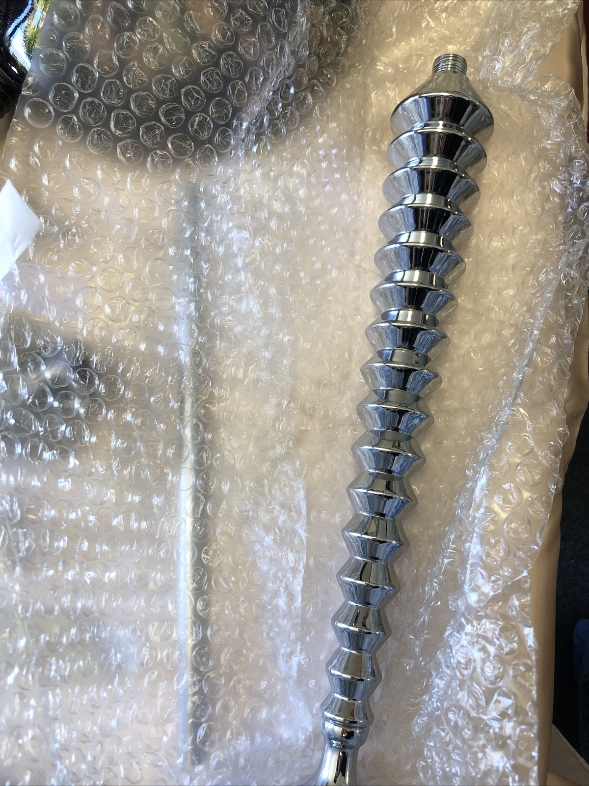 OMNIS World Glass Hookah Brown/Black Hookah W/ All Parts Box Is Damaged