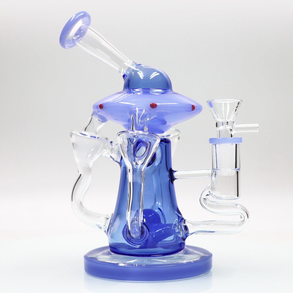 UFO Hookah 7.5 » Glass Smoking Bongs and Water pipe Recycler &14mm glass bowls