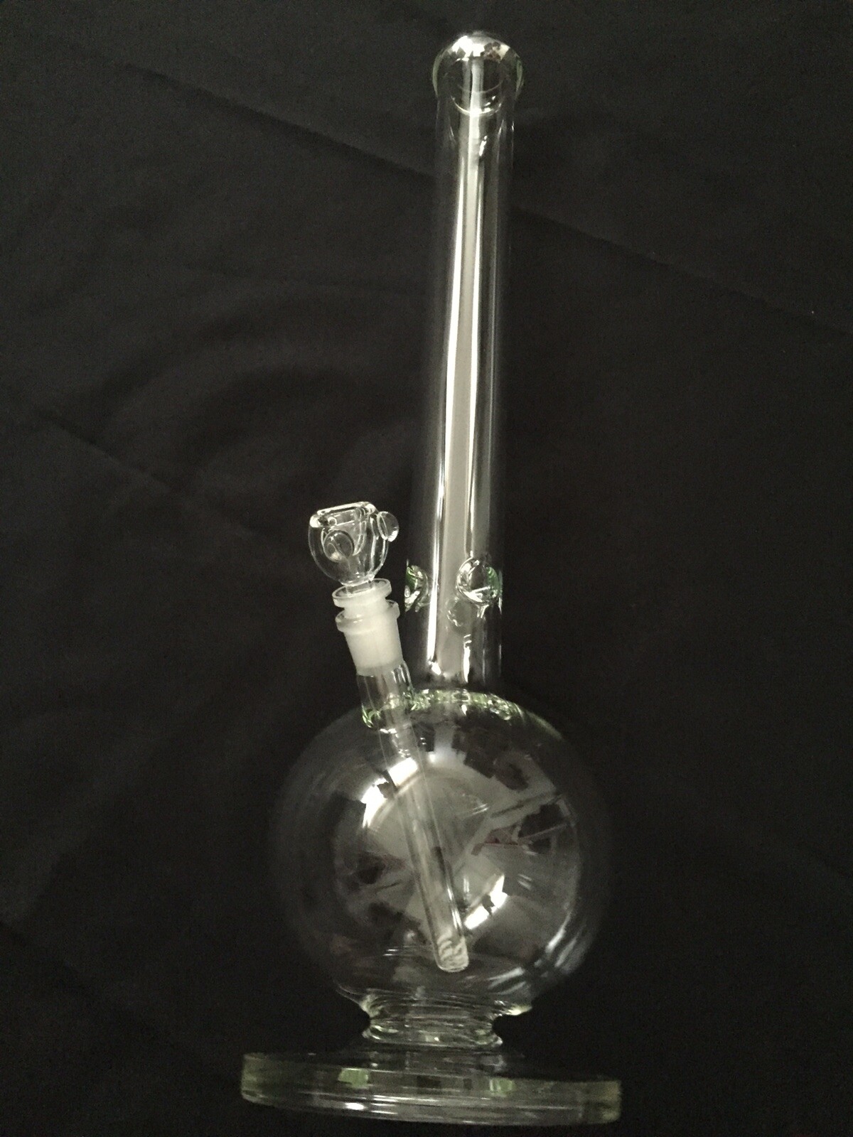 50mm is the tube diameter 5mm Thick Glass Water Pipe Bong Bubble(base)24”Inch