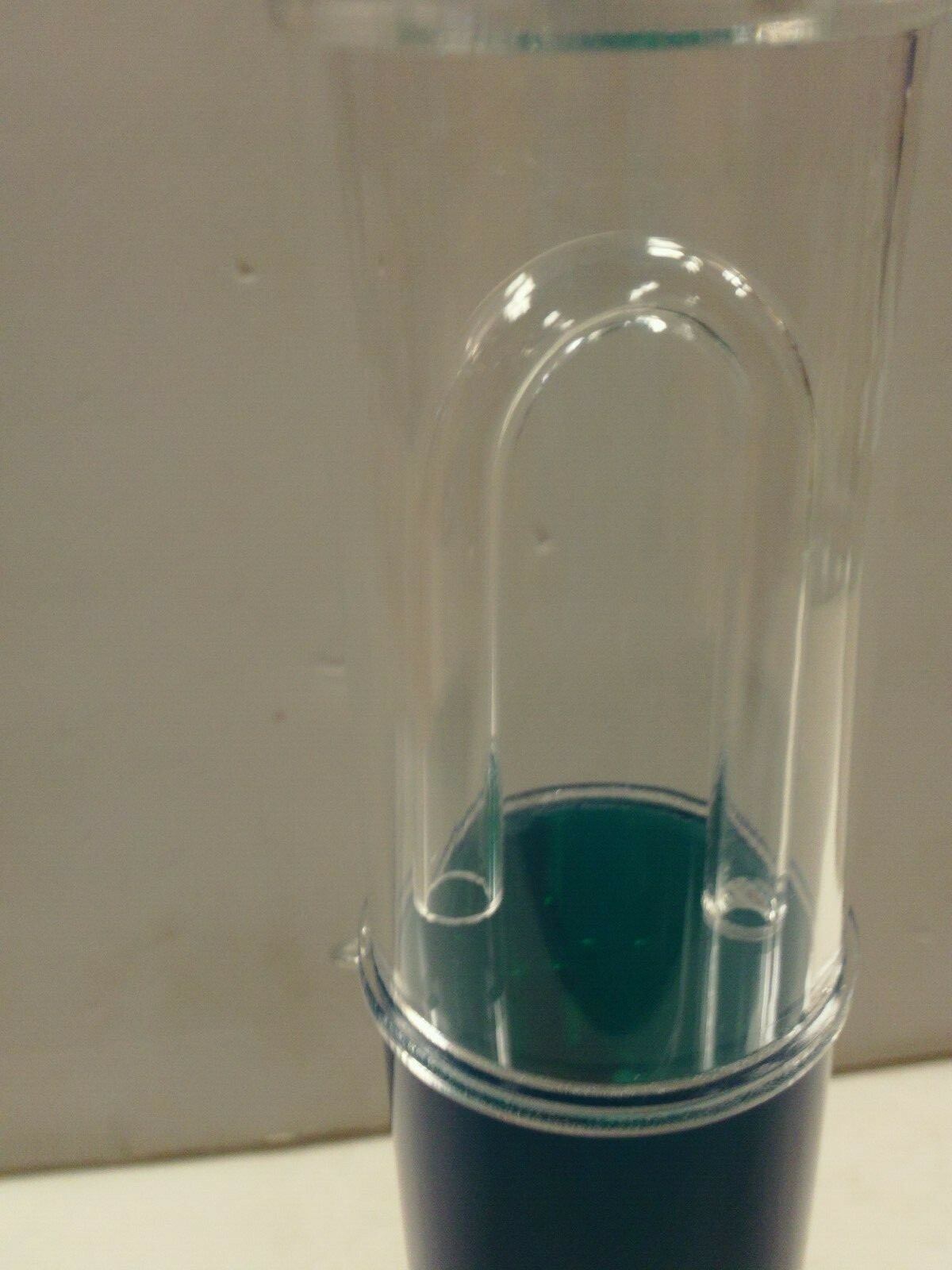 13.5&Prime; ACRYLIC PLASTIC STRAIGHT HOOKAH WATER PIPE MADE USA – AQUA- PULL BOWL
