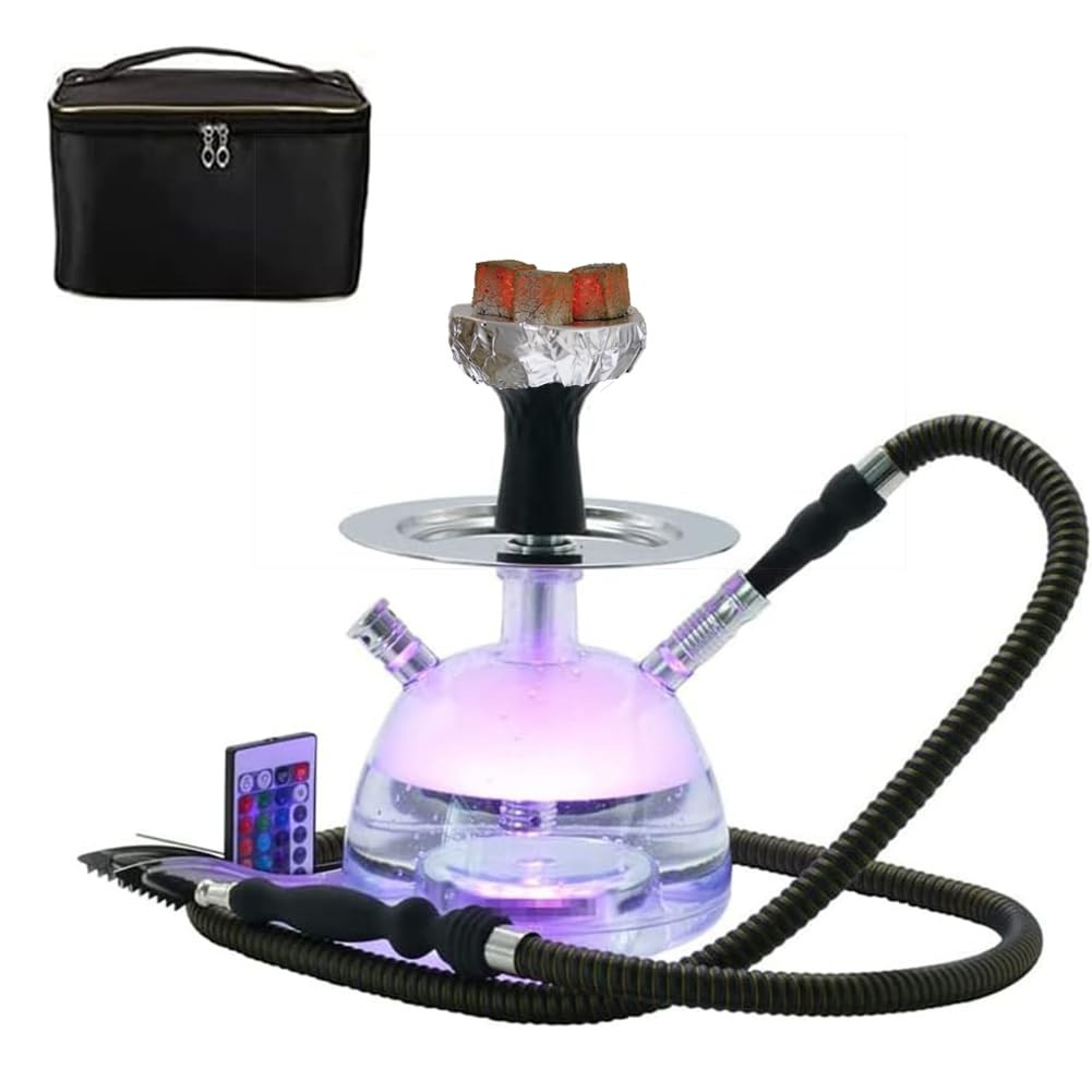 Acrylic Hookah Set With Everything, Bubble Design Shisha Hookah Portable
