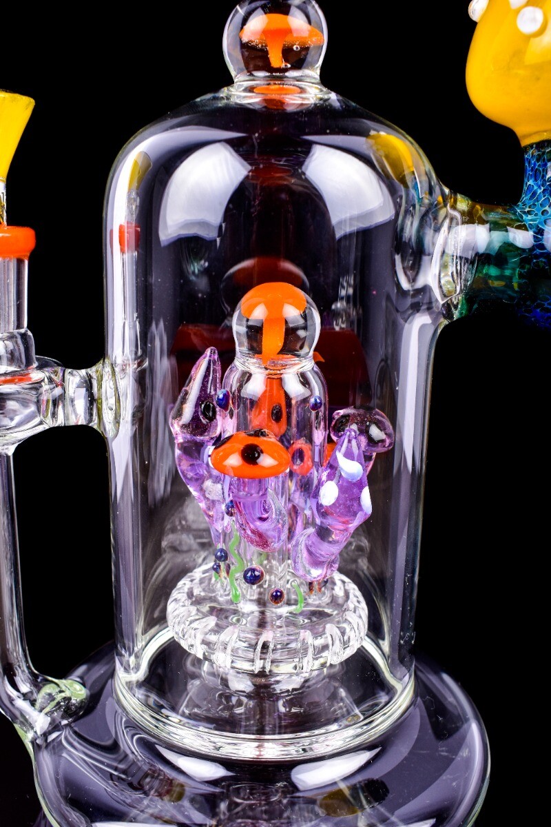 THICK Lookah® Giant Chambered Mushroom BONG Cool ALIEN Glass Water Pipe HOOKAH