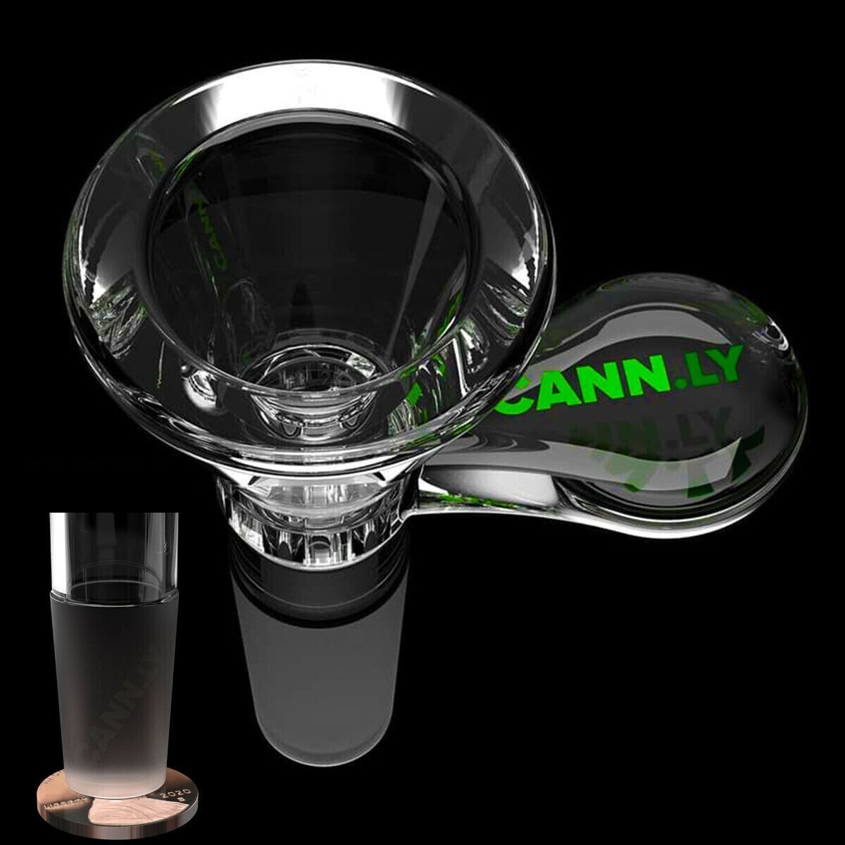 Premium 3x18mm Male Glass Bowl Replacement Head with Flat Handles