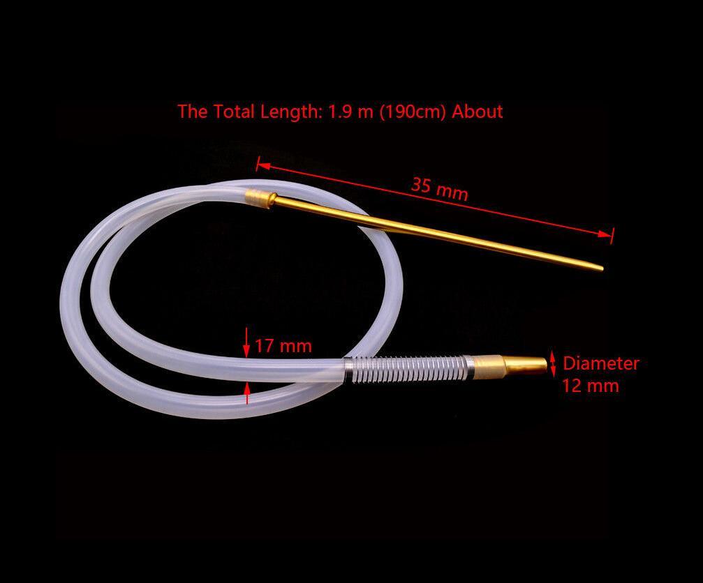 Golden Handle&Silicone Hose With Spring For Shisha Hookah Narghile Accessories