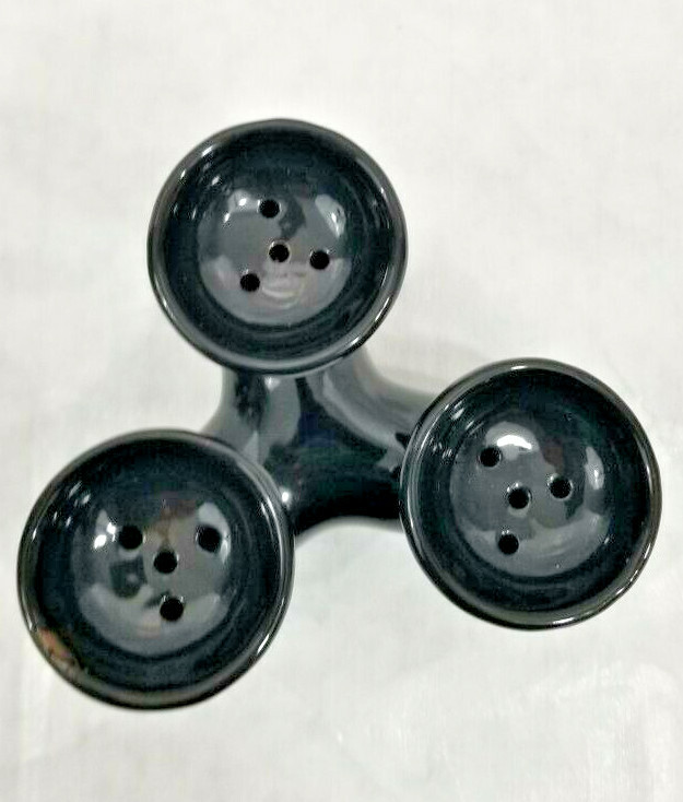 INHALE® 3 Way Ceramic BOWL FOR HOOKAH WATER PIPE BLACK