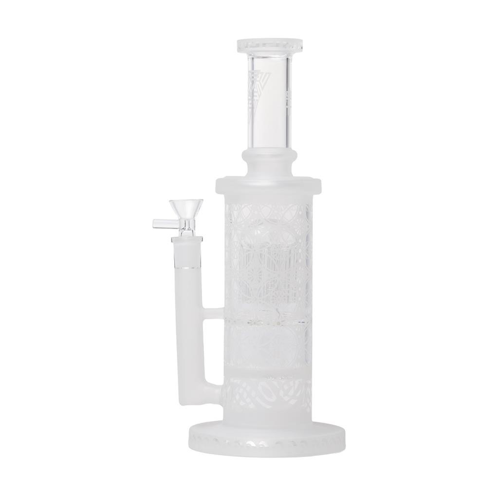 Human Grade 12&Prime; Sacred Straight Sandblasted Water Pipe CLEAR Boro Glass