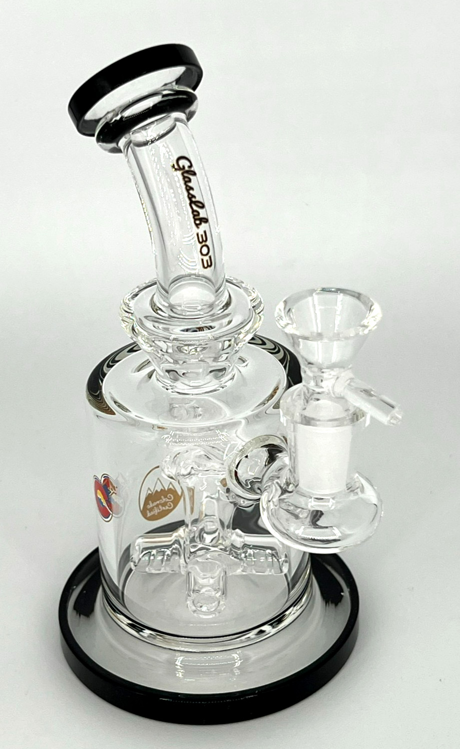 7&Prime; GLASSLAB 303 RIG BONG W/ 4 X PERCULATOR – COLORADO CERTIFIED GOLD -FREE GIFTS