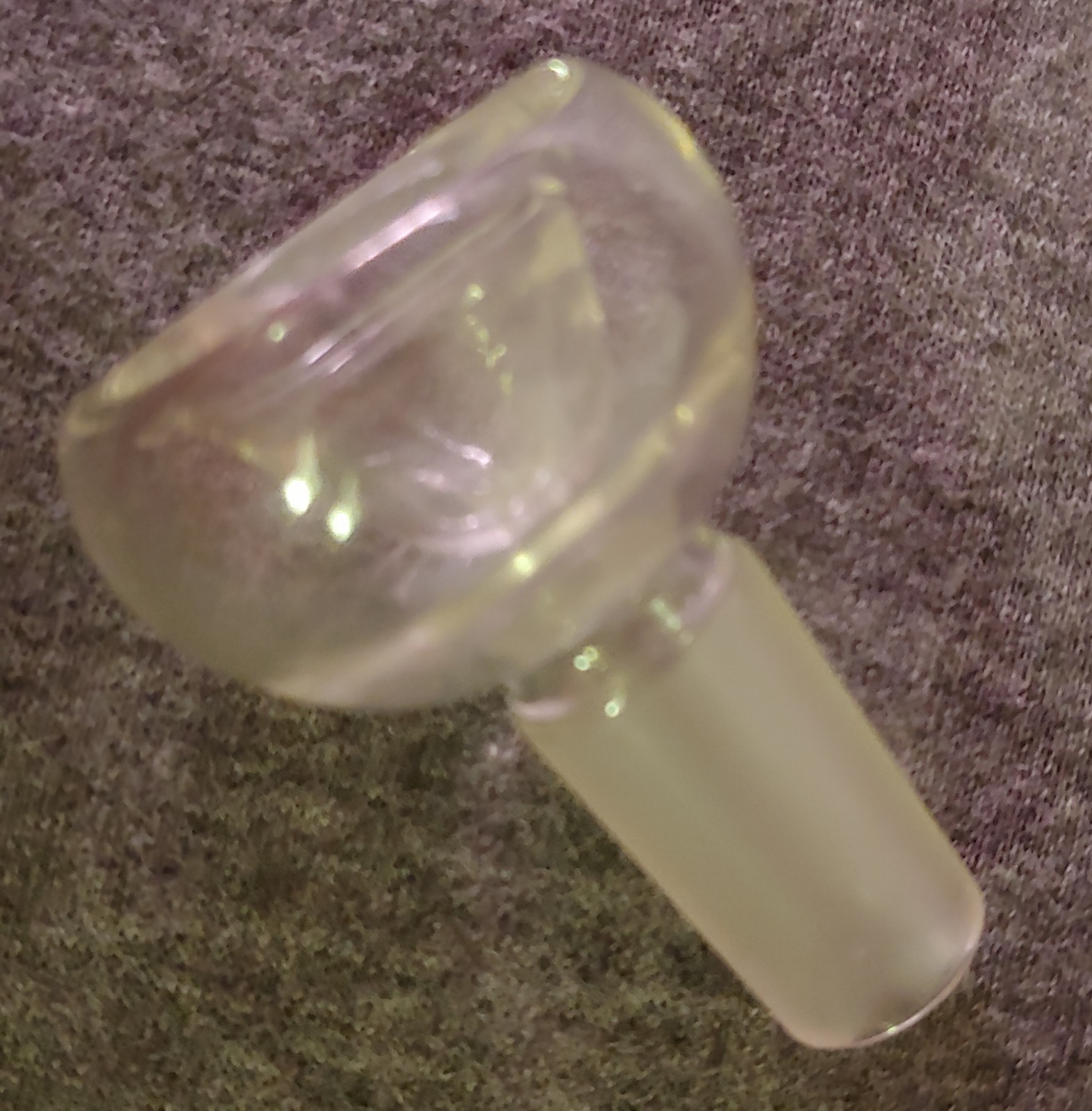 14mm Glass Slide Bowl – Male Joint – Clear Glass on Glass – Hookah bong Piece