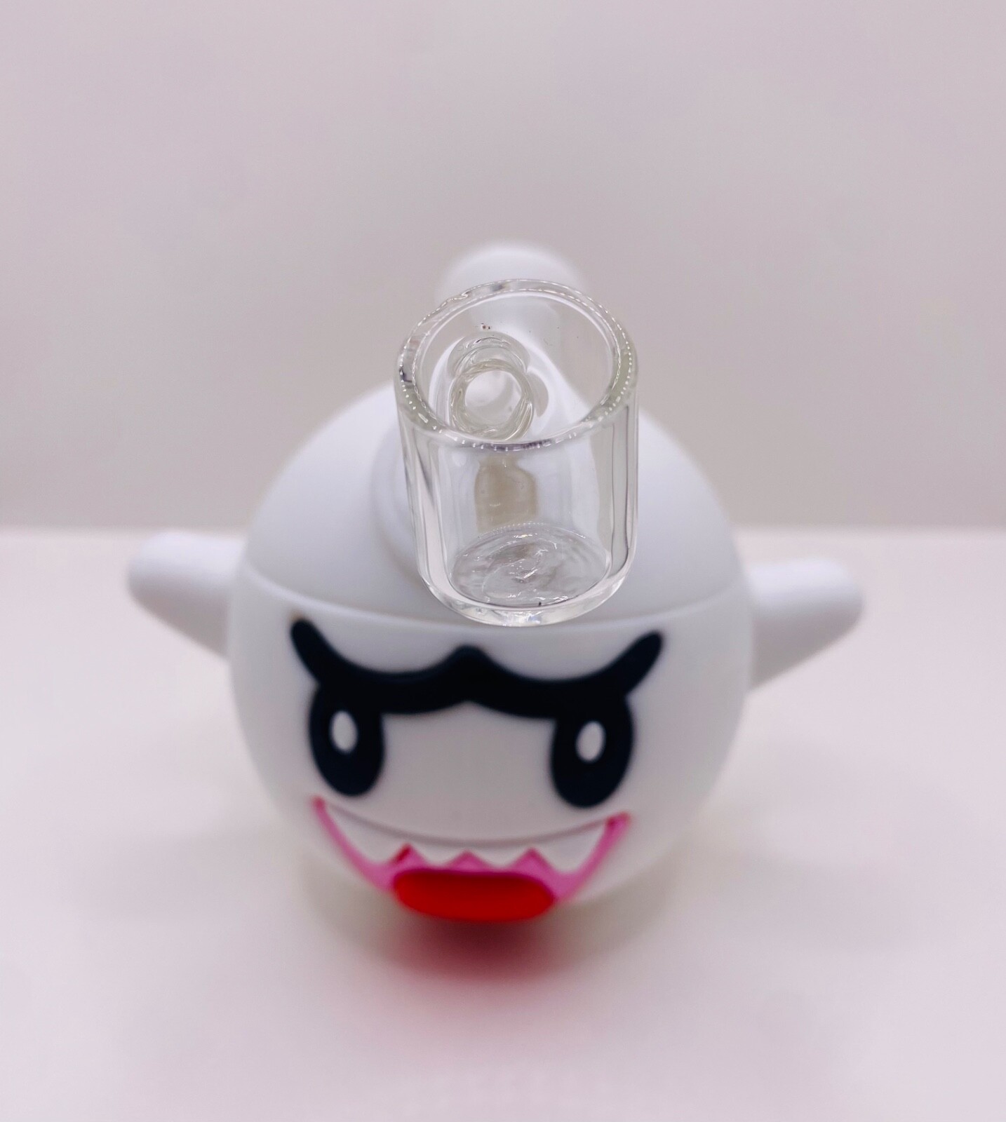 Collectible, Custom White tobacco hookah bubbler ghost pipe Mario theme