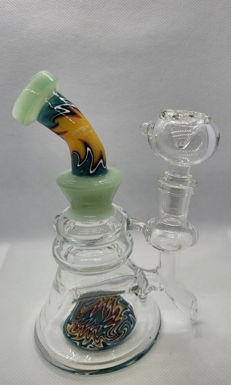 6&Prime; Double Sticker Hanger Glass Bong Tobacco Water Pipe Hookah Bubbler