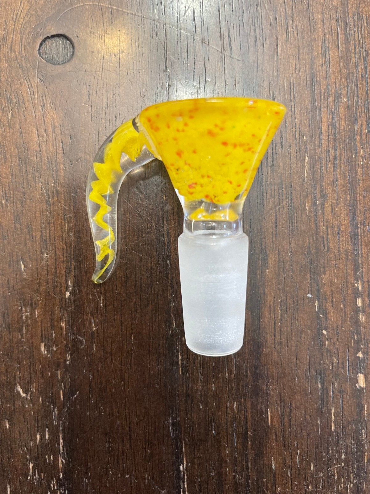 14mm Glass Water Pipe Bowl Big Horn Spicy Mustard