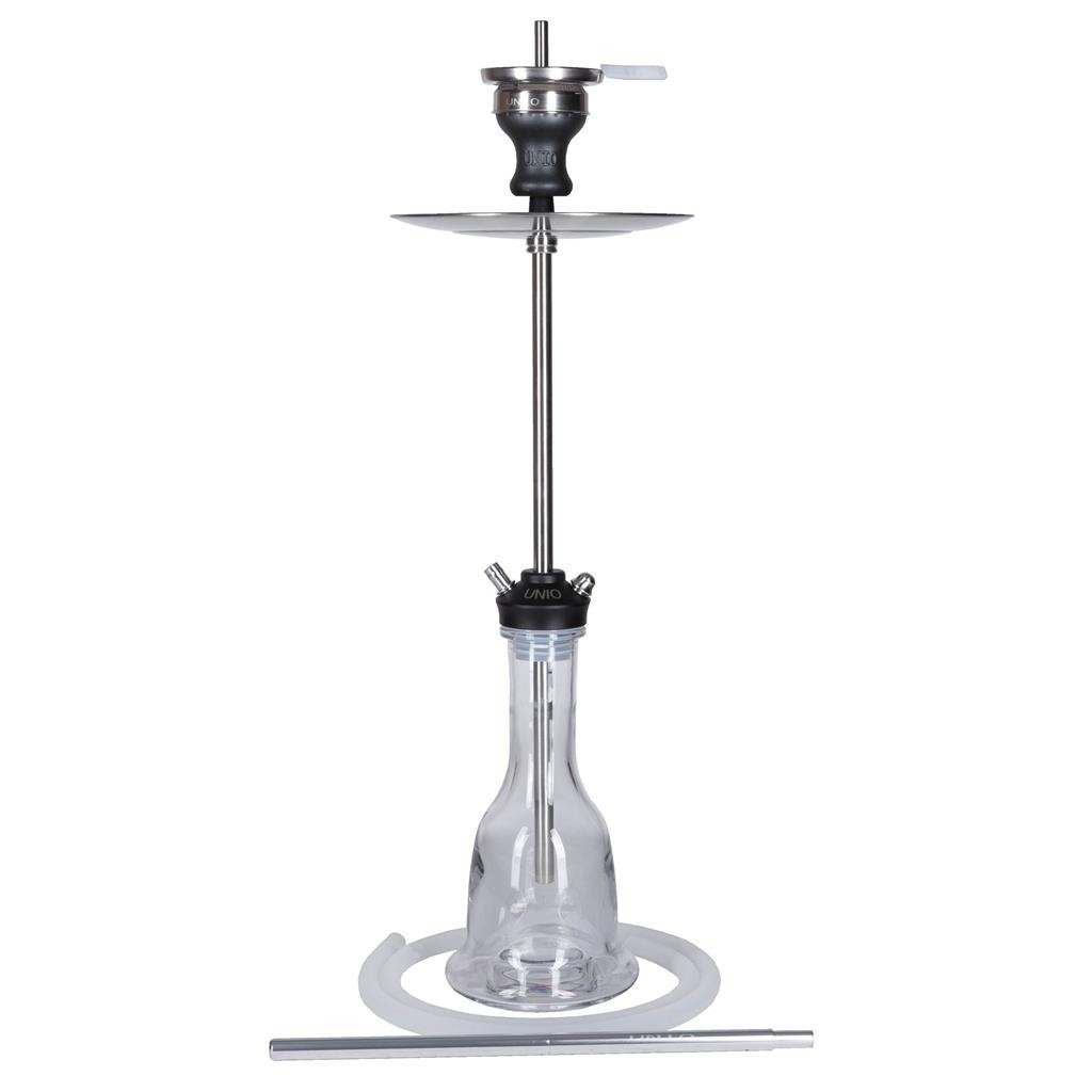 Amy Deluxe German Hookah Shisha Set, Unio 004.01 (Silver-transparent)