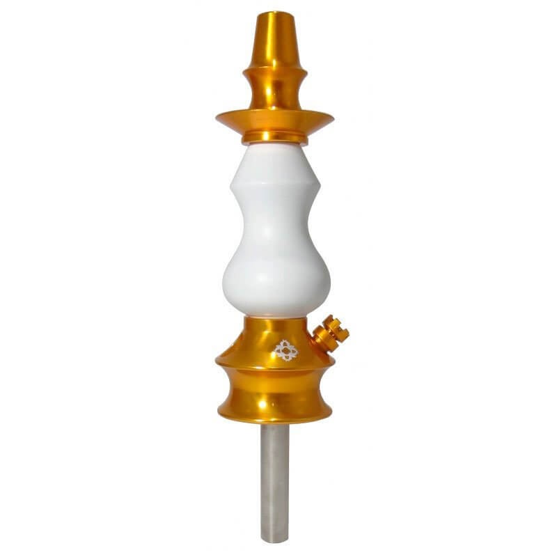 🔥 Amazon Hookah Prime Stem Gold White – Authentic Brazilian Aluminum Shisha Pip