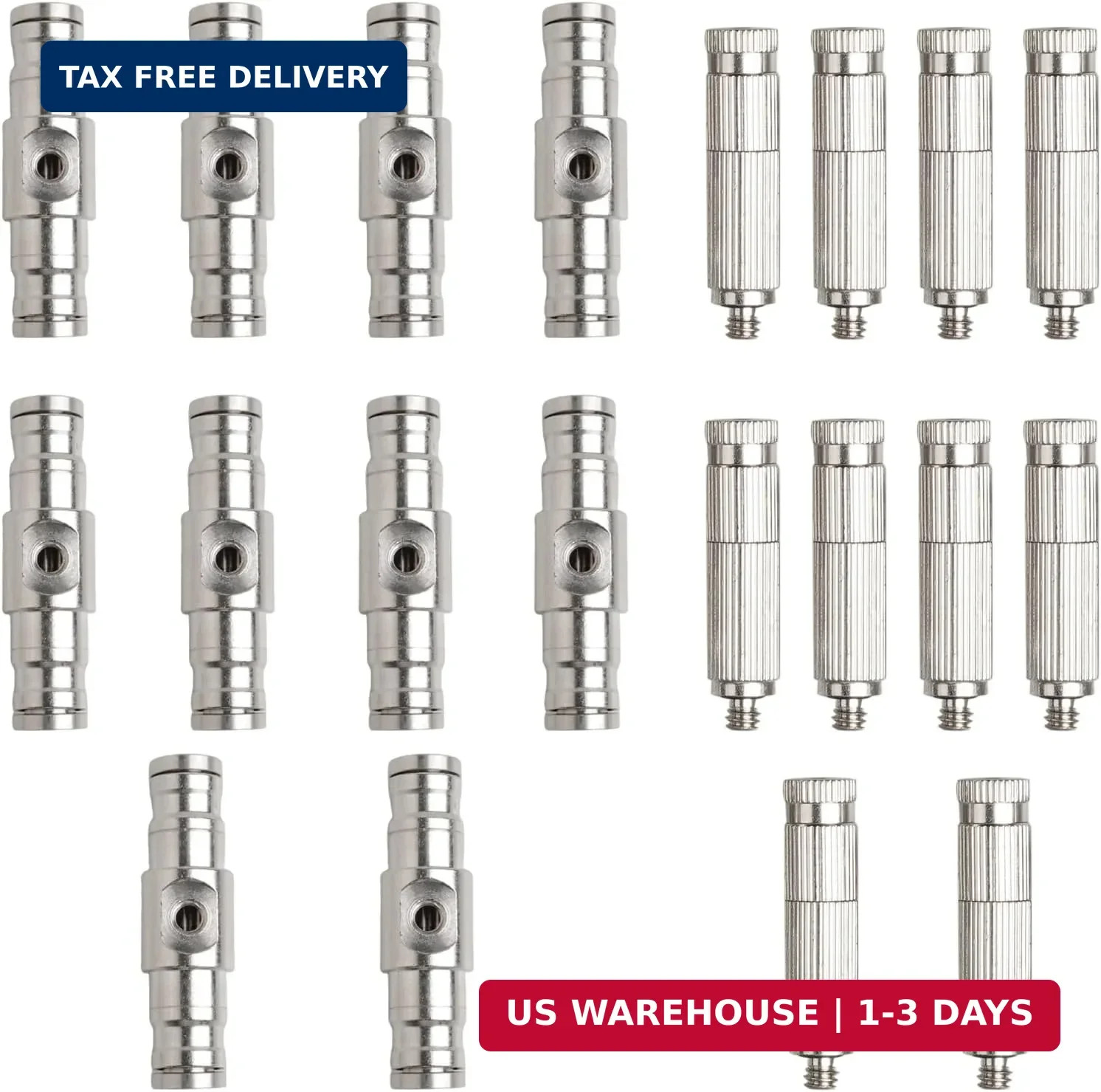 High-Performance Brass Patio Misting Kit – 10 Brass Anti-Drip Micro-Nozzles & 10