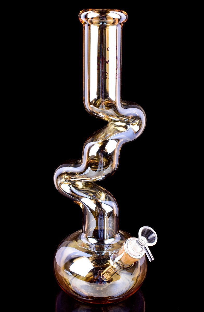 TALL 14&Prime; DOUBLE ZONG Bong MONSTER Glass Water Pipe Hookah Iridescent GIRLY *USA*