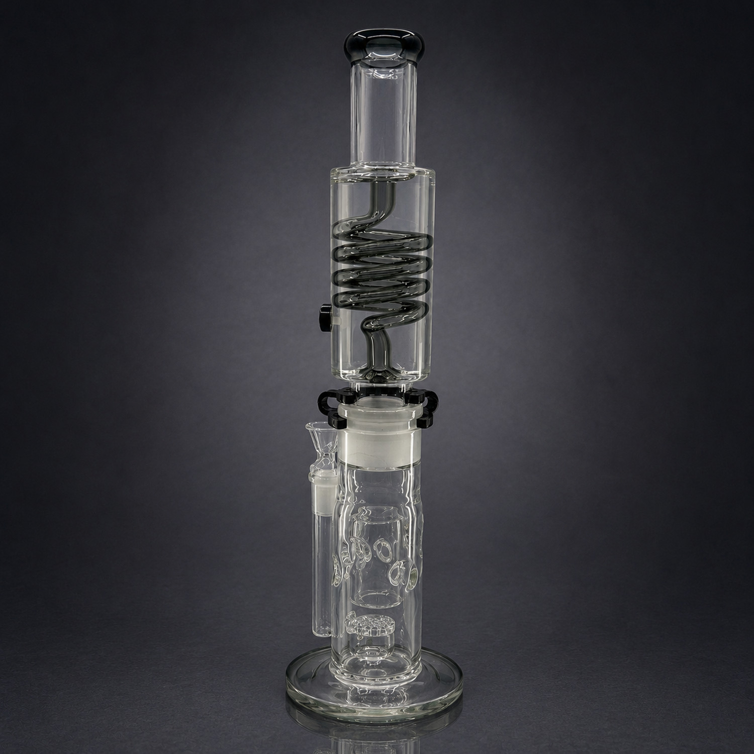 15&Prime; Detachable Glycerin Coil Freeze Water Pipe Bong Percolator 14mm Glass Bowl