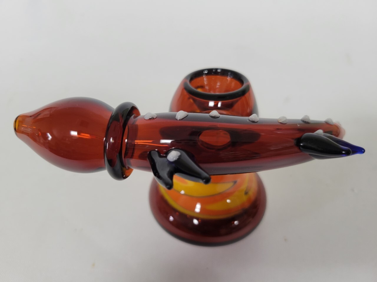 Reversed Hammer Animal Design Glass Smoking Bubbler + 5 round screens FREE.