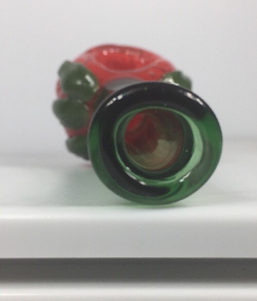 NEW USA TOBACCO SMOKING BLOWN GLASS STRAWBERRY RED GREEN SPOON SB1678 HOOKAH