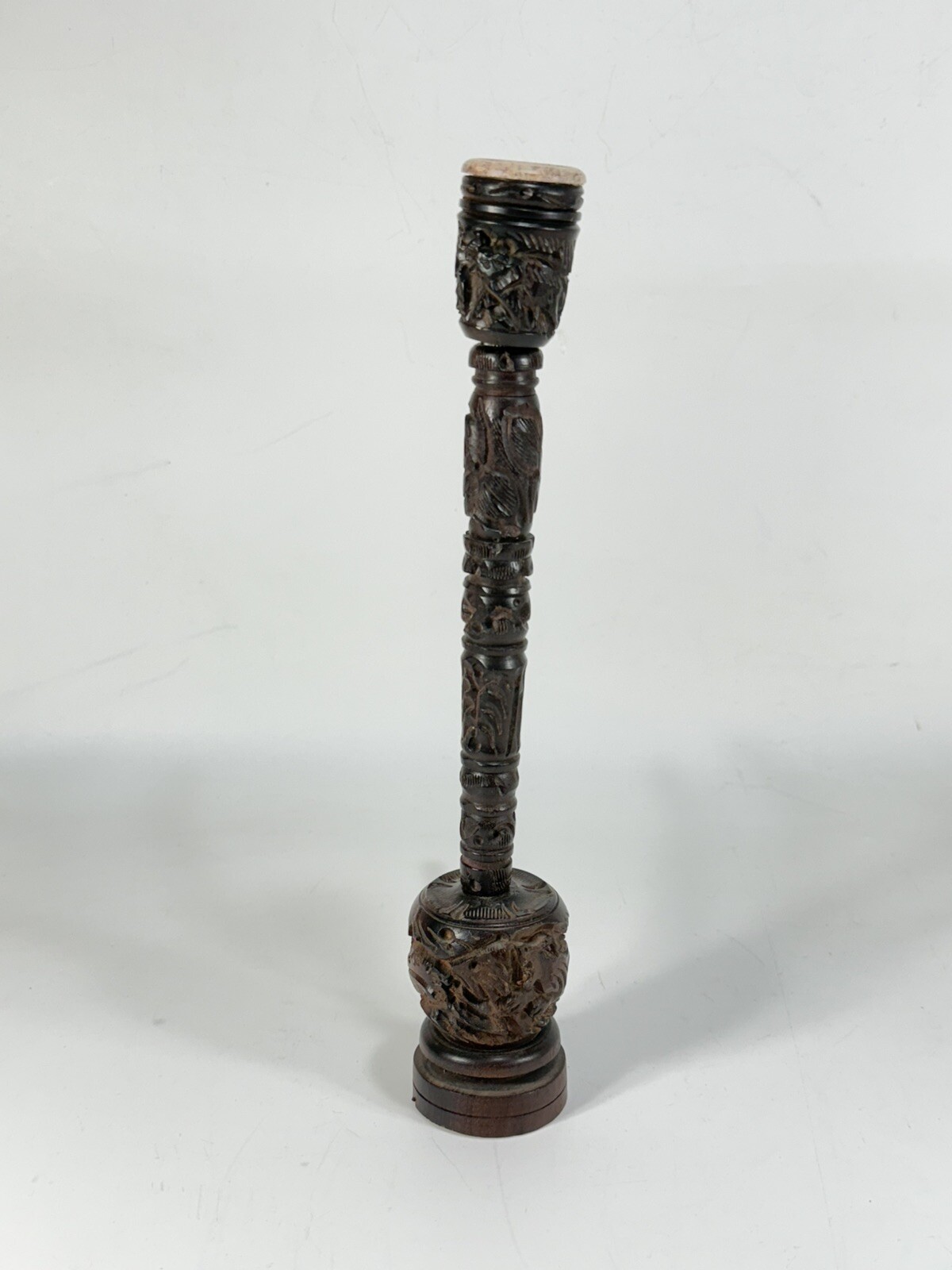 12in Handmade Traditional Indian Multi-Piece Smoking Pipe ~ Display Piece