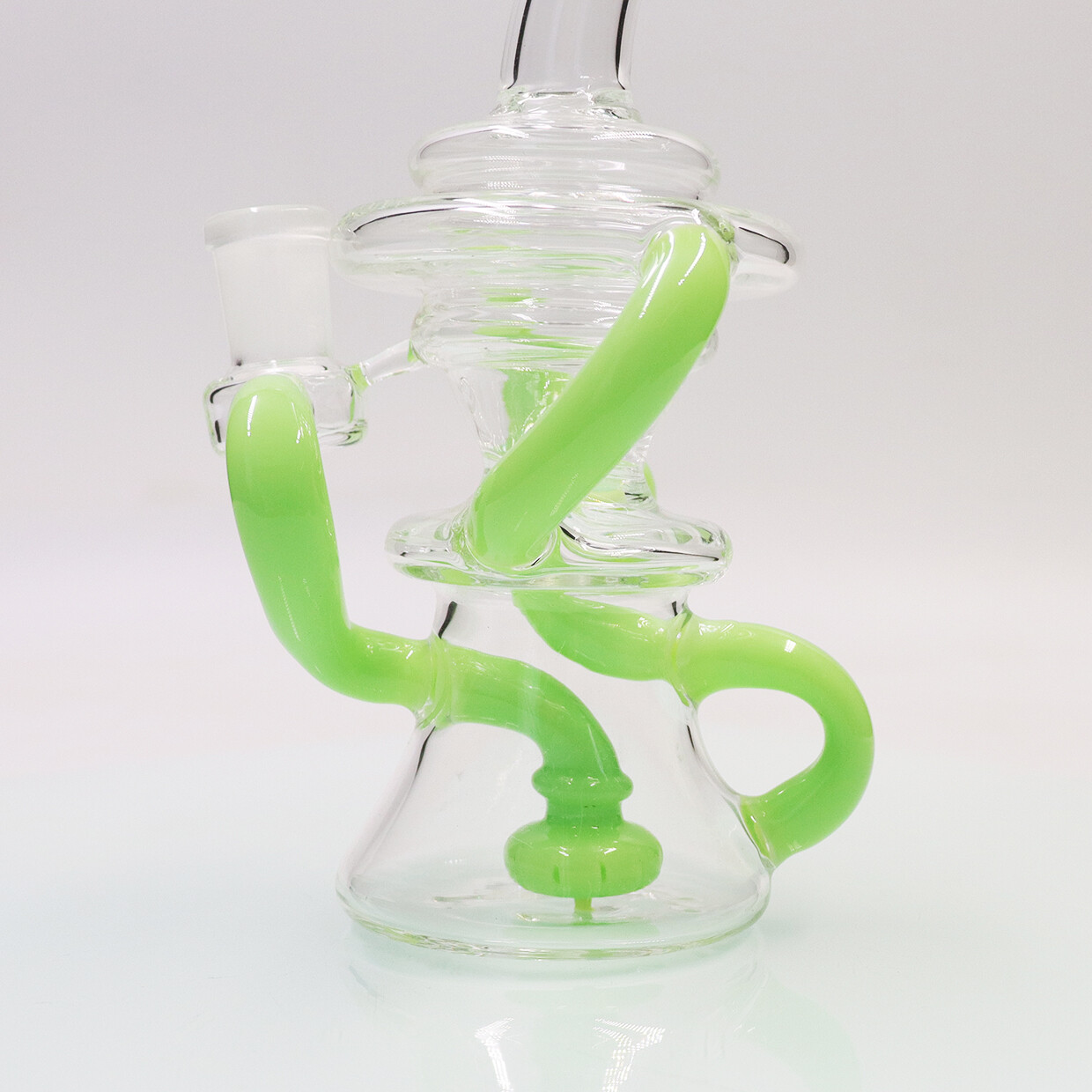 7 » Green Hookah Glass Smoking Waterpipes Multi-tube Recycler Bong MINI Handmade