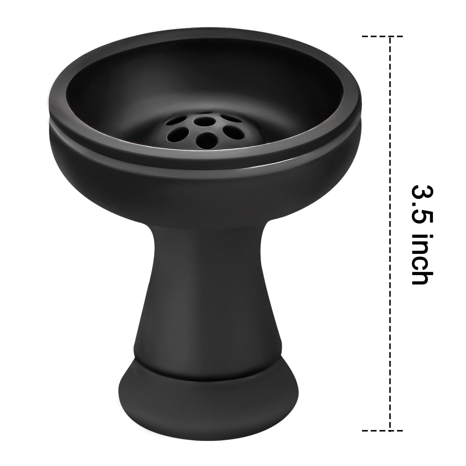 Hookah Bowl – Silicone Phunnel Perfect Fit Charcoal Holder Black 7 Hole