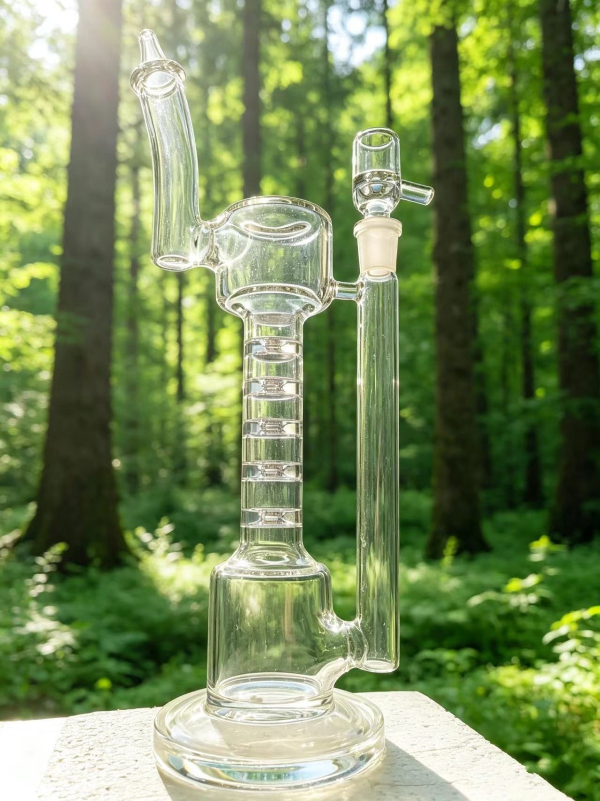 12&Prime; unique Recycler rig heady big torch Glass Water pipe Smoking bong 14mm bowl