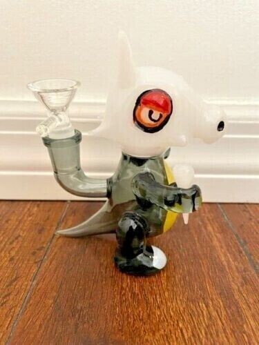 5&Prime; Premium Glass Water Pipe Art Black Cubone Pokemon Mini Bubbler 14mm