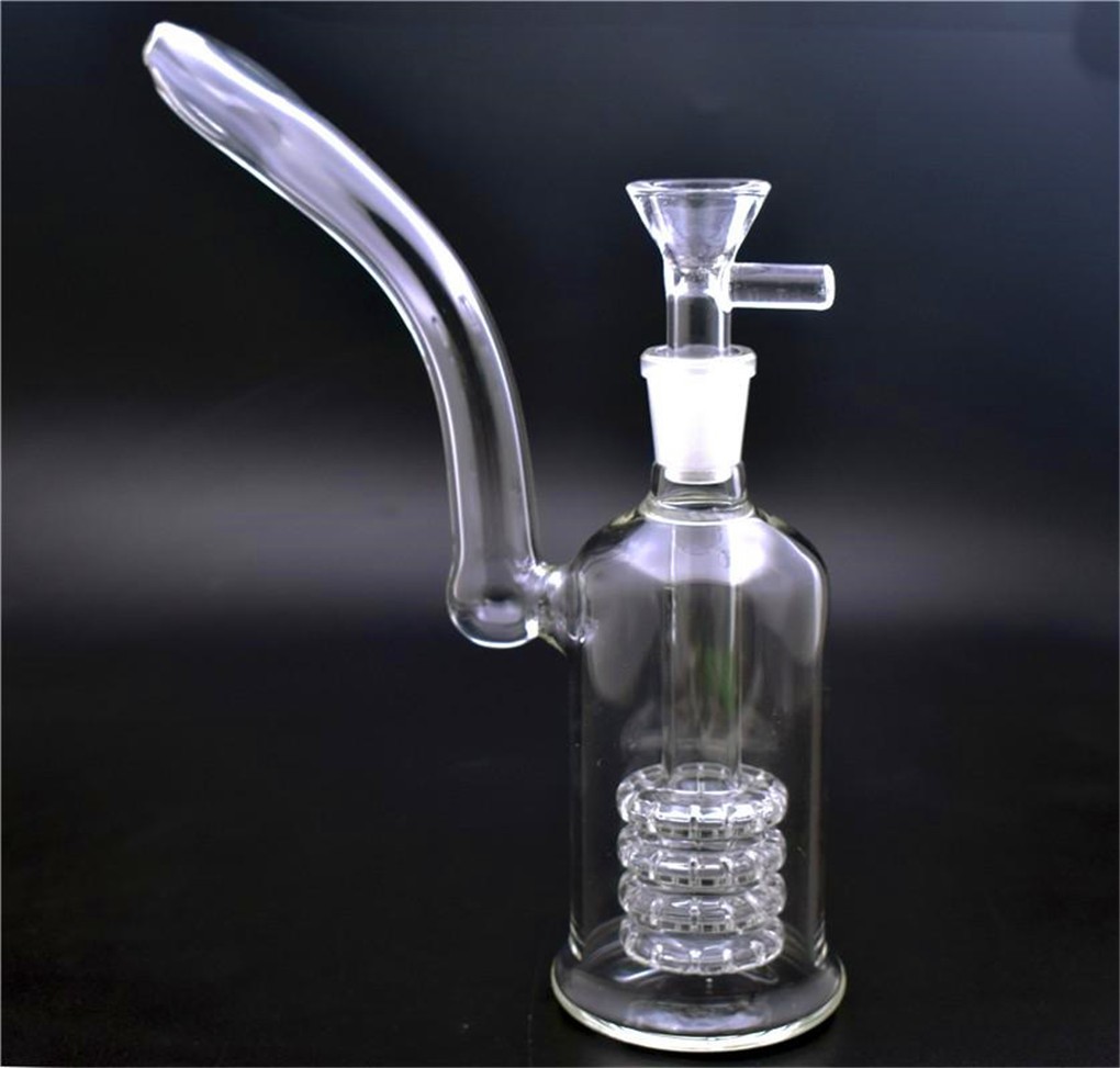 RORA Glass Bongs Smoking Hookahs Water Pipe Recycler Filter Portable Pipe Bowl