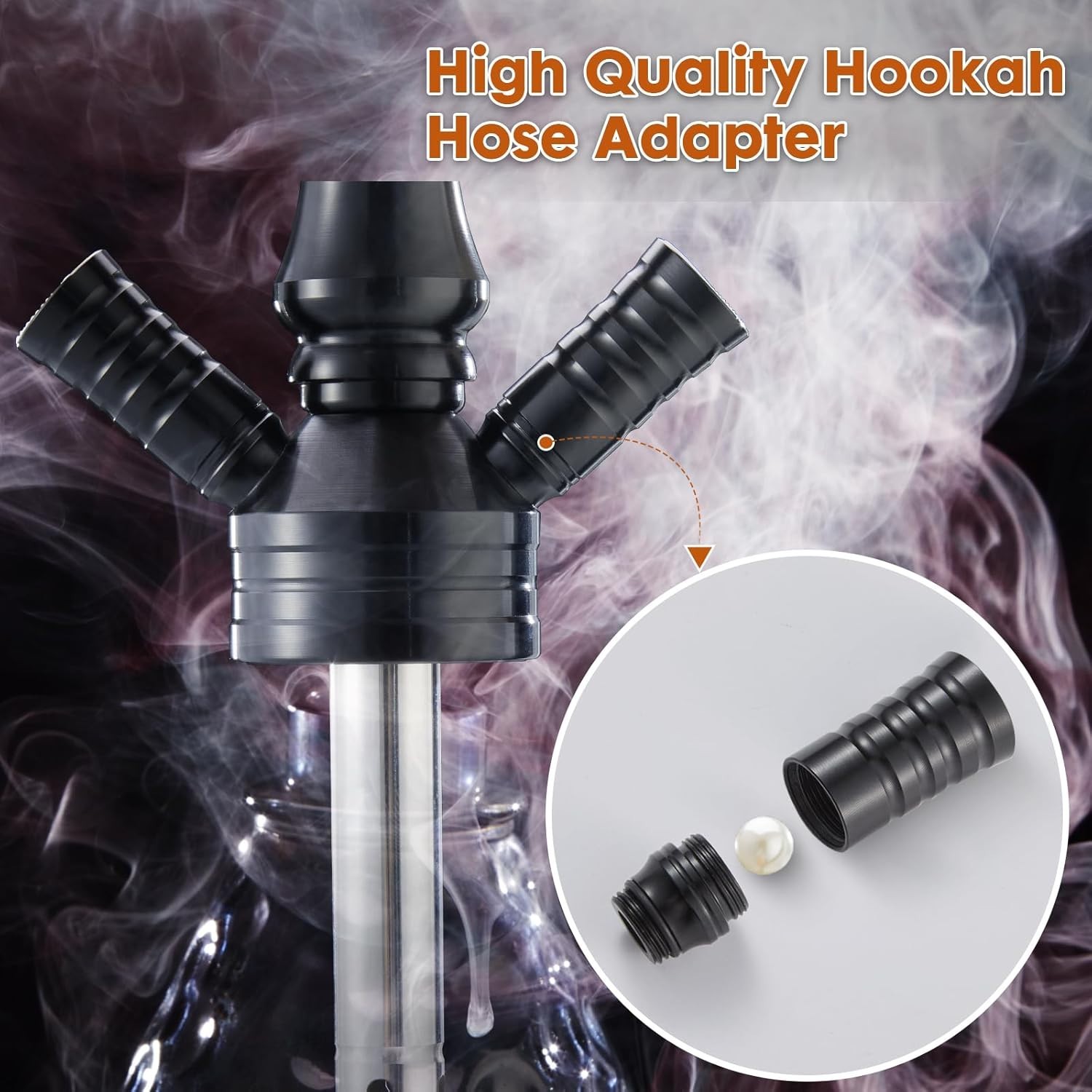 2 Hose Glass Hookah – Complete Shisha Set with Silicone Tubes & Glass Bowl