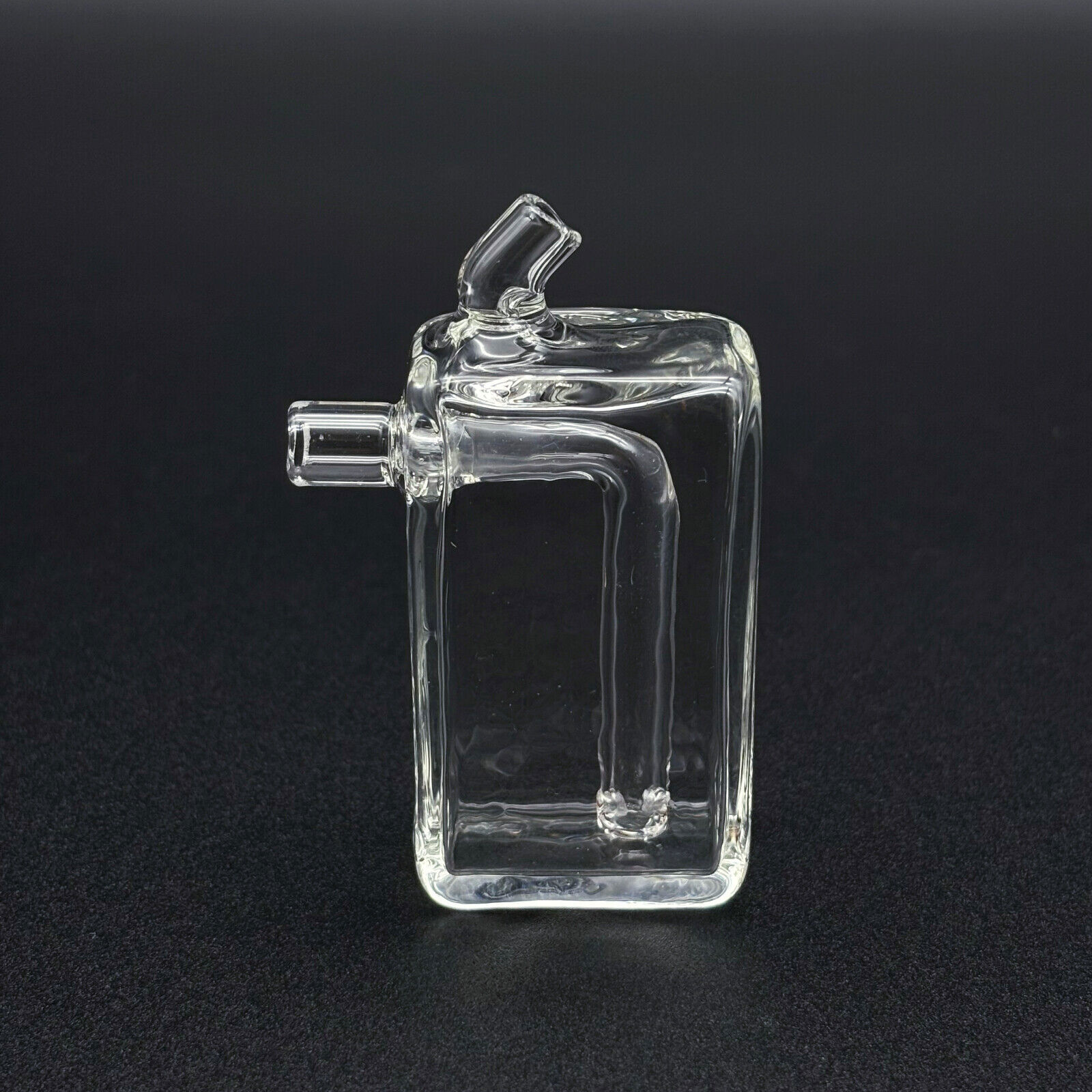 Thick 7cm Mini Clear Glass Bong Pyrex Hookah Smoking Water Pipe W/Bowl &Hose