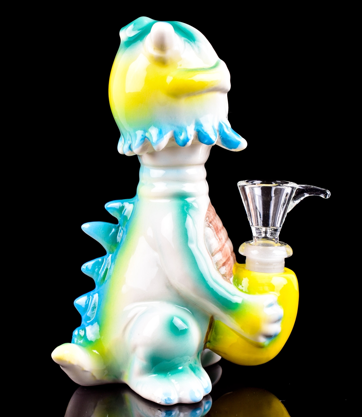 7&Prime; INCH ALIEN Eyed Bong CUTE Ceramic Water Pipe Hookah Halloween Special *USA*