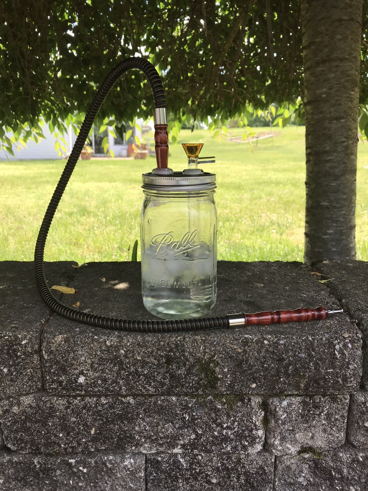 DIY Mason Jar Hookah Kit Bong Water Pipe Bubbler Tobacco NO JAR INCLUDED 32oz