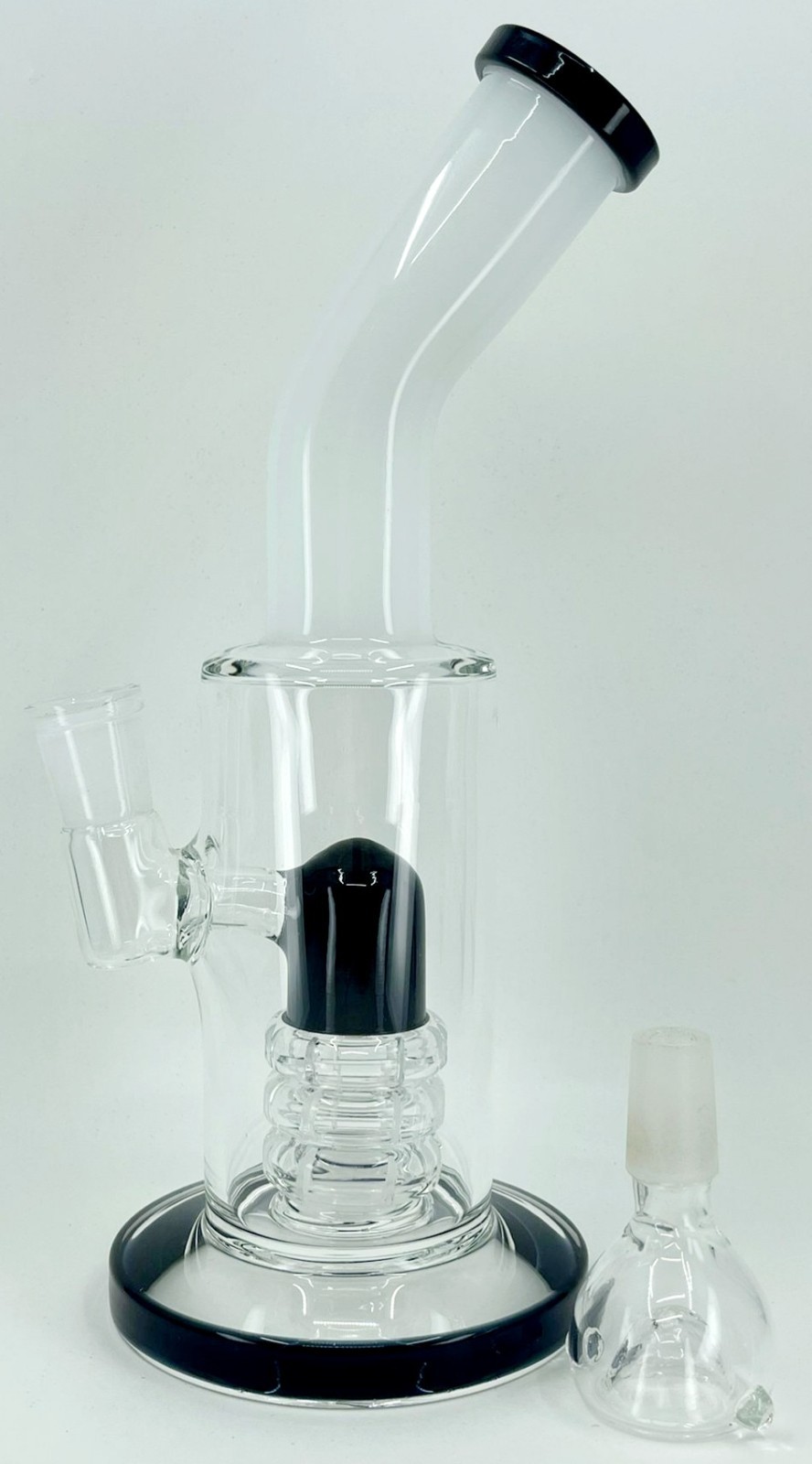 8&Prime; inch Black & White TRIPLE MATRIX PERCOLATOR Tobacco Hookah Water Pipe Bong!