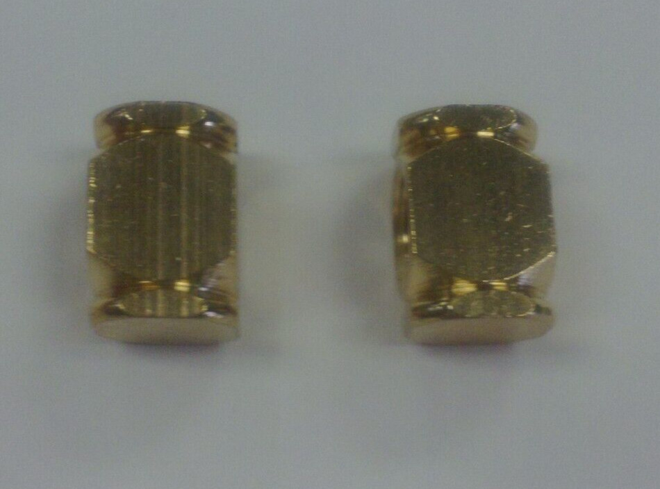 2 BRASS SQUARE NICK NECK PIPE PART HELPS PIPE STAND ON ITS OWN WILL NOT TIP